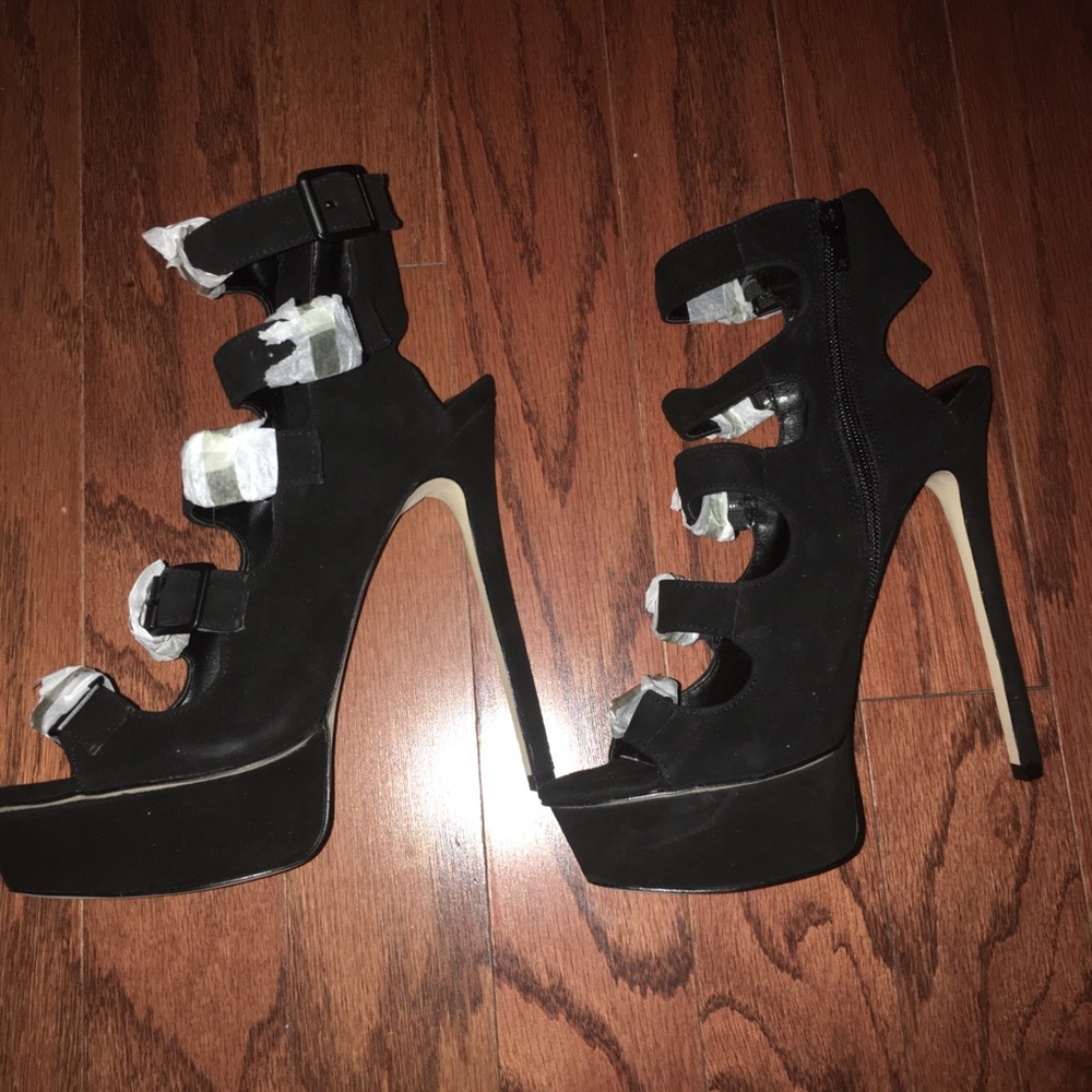Steve Madden Suede Stilettos.Leather upper.